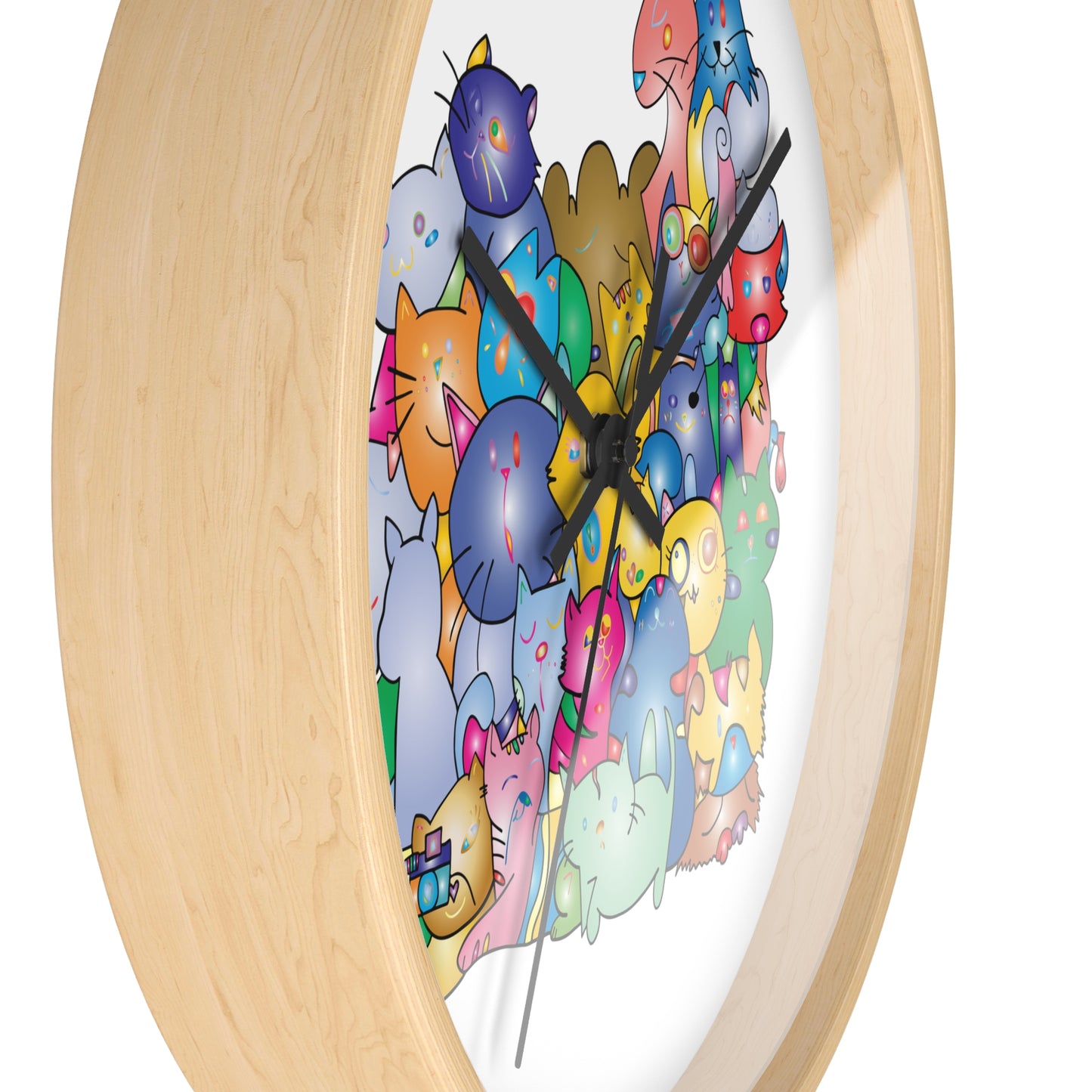 Reloj de pared Gatos coloridos