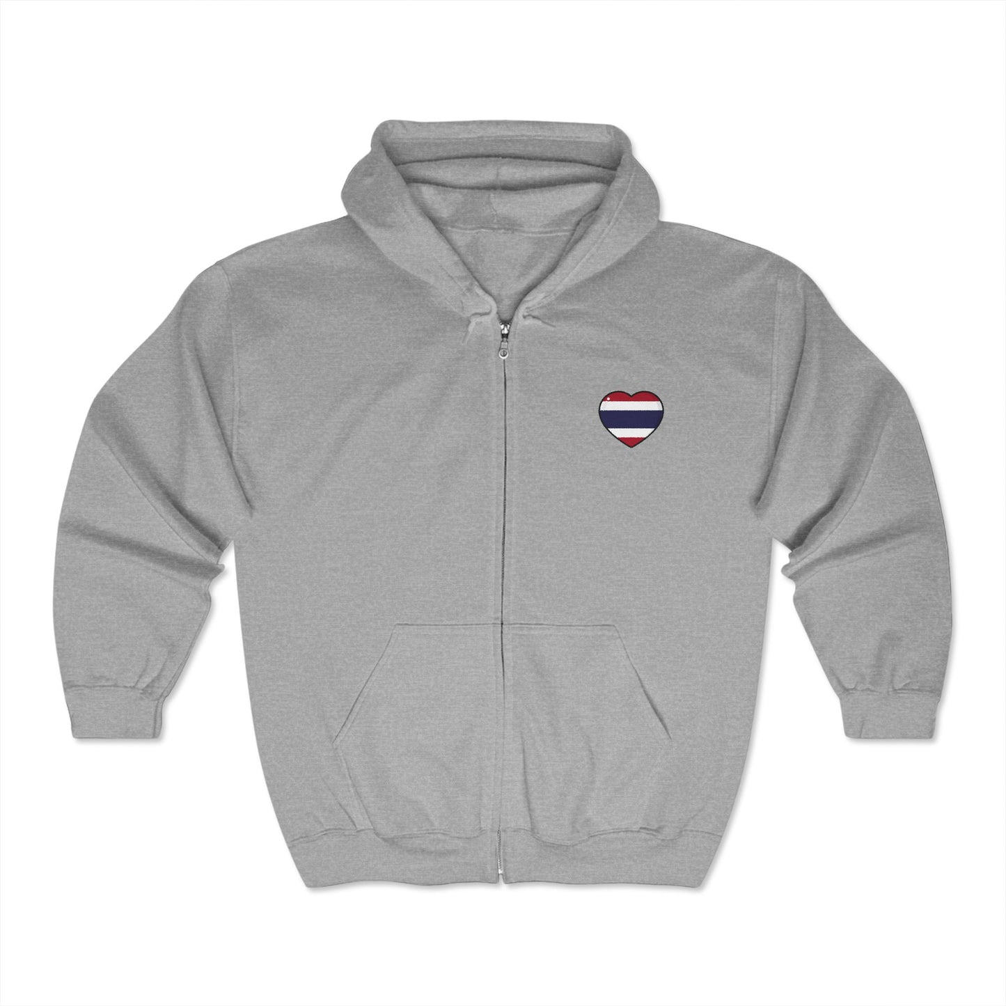 Sudadera con capucha y cremallera completa Que Dios bendiga a Trump