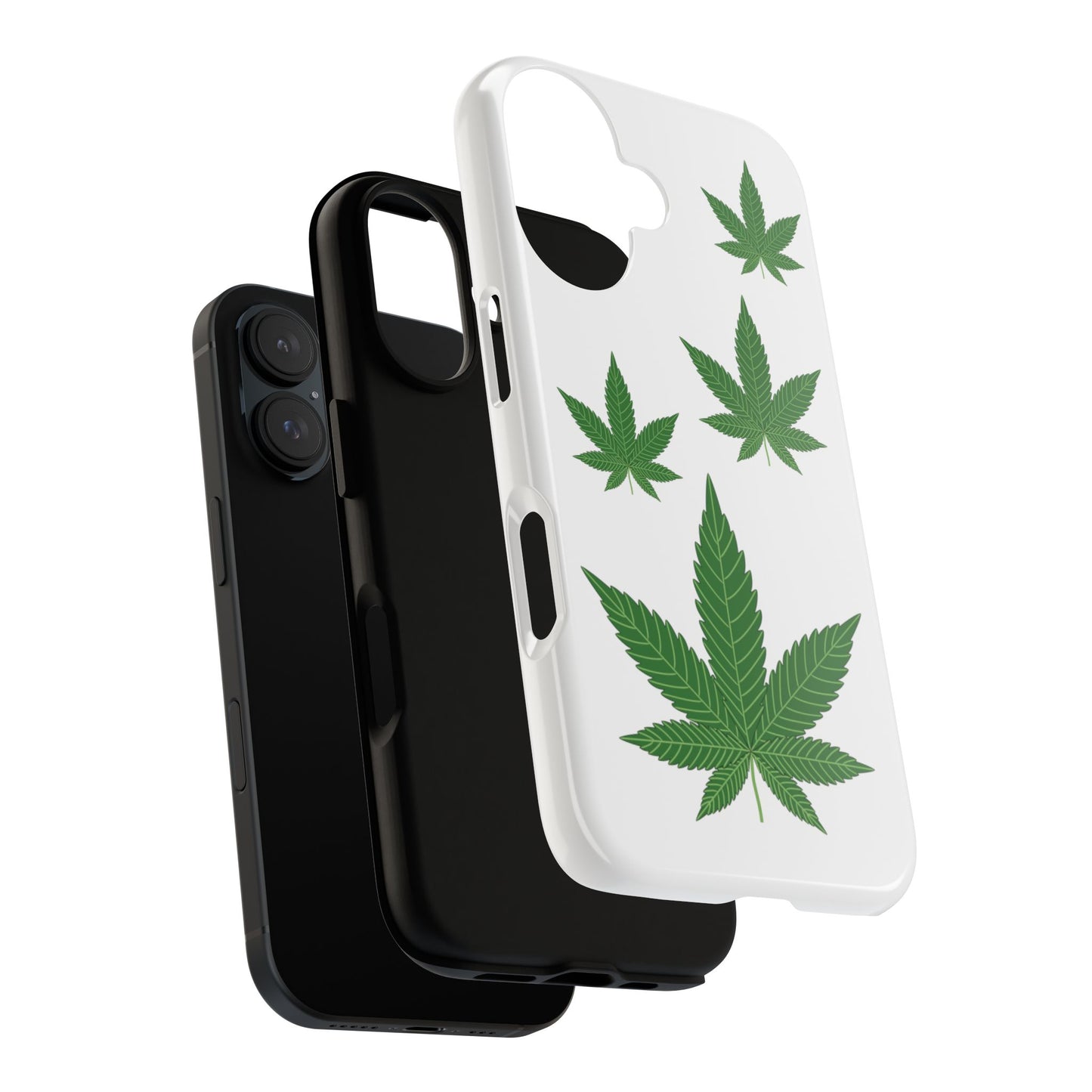 Funda elegante para teléfono con temática de cannabis: diseño resistente y duradero