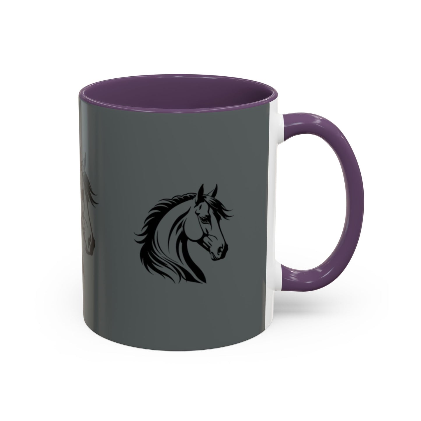 Taza de café con detalles de caballos majestuosos: perfecta para amantes de la equitación y los animales.
