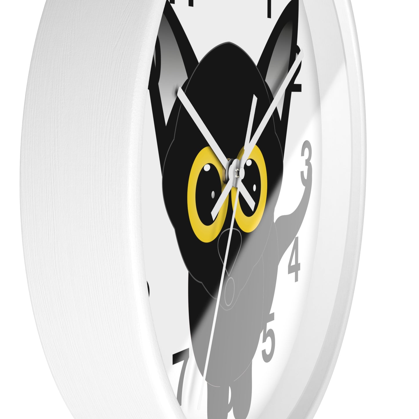 Reloj de pared Gato Negro con Ojos Grandes