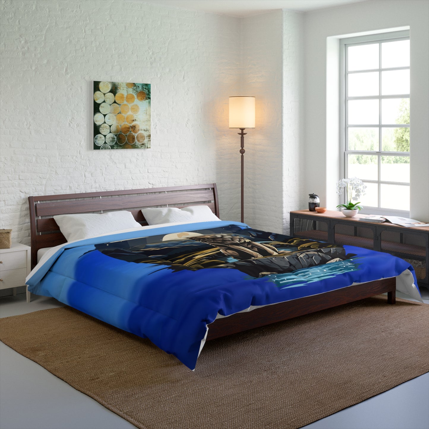 Edredón Majestic Wolf: ropa de cama acogedora y natural para amantes de la naturaleza