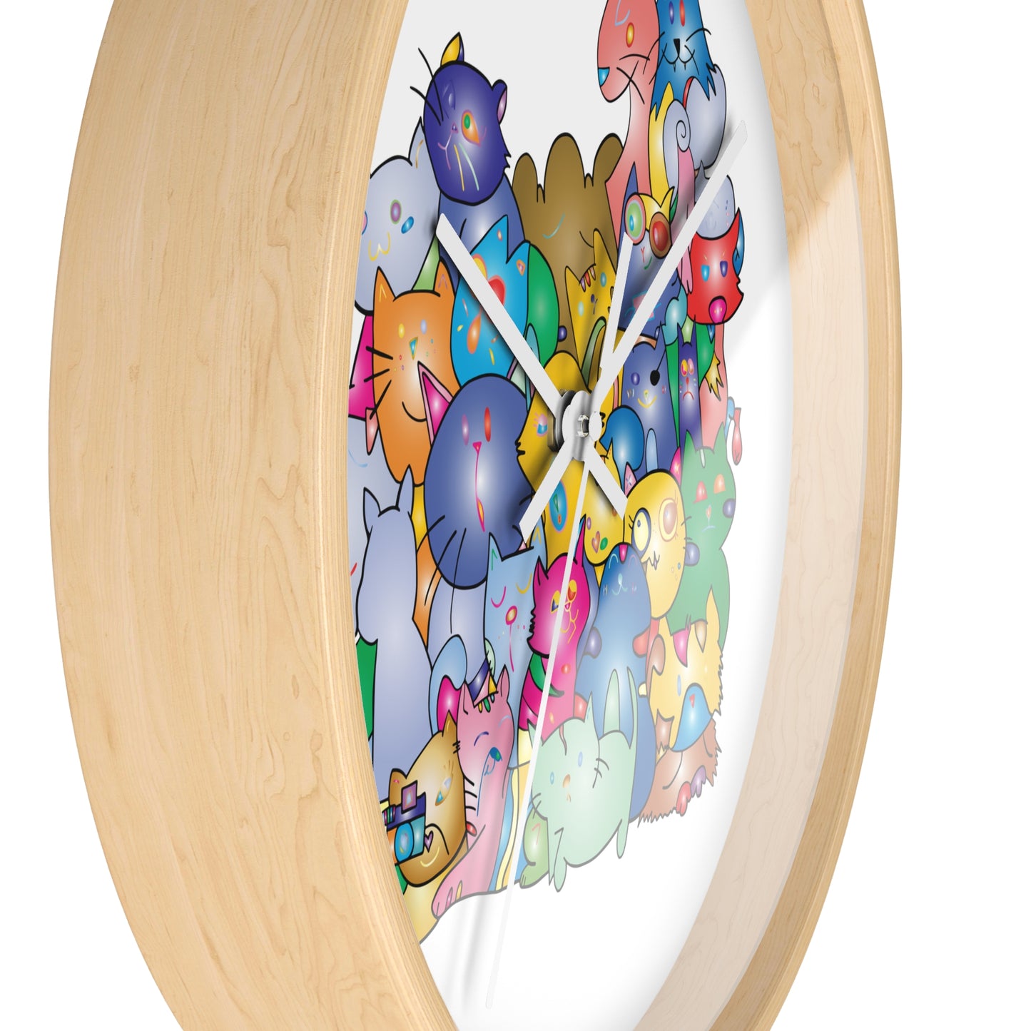 Reloj de pared Gatos coloridos