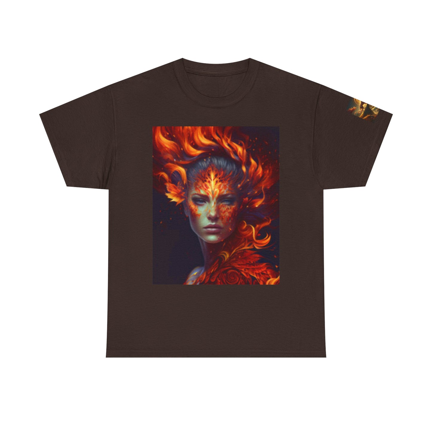 Camiseta unisex de algodón grueso: arte fantástico y ardiente para almas creativas