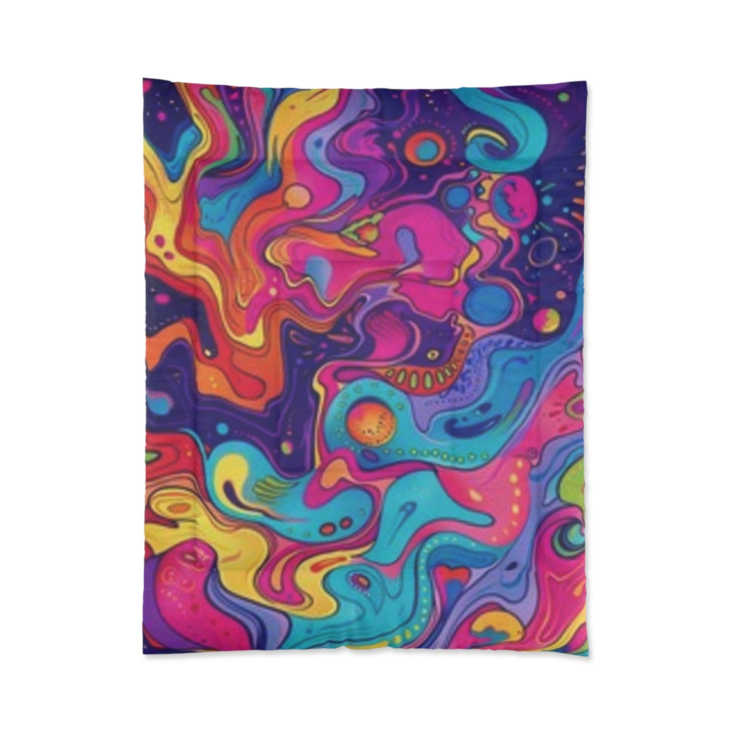 Edredón psicodélico colorido: ropa de cama bohemia y vibrante para un hogar acogedor