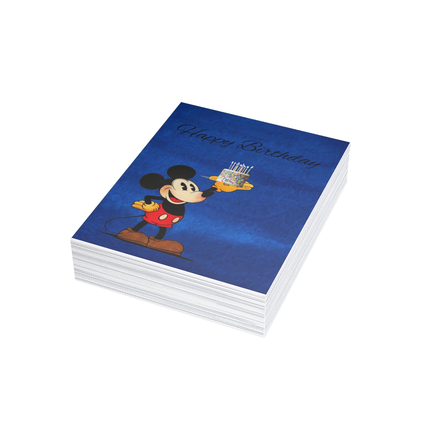 Mickey Mouse Birthday Postcard Bundles, Cute Greeting Cards Set, Envelopes Included, Celebrate Special Occasions, Kids Birthday Invitations