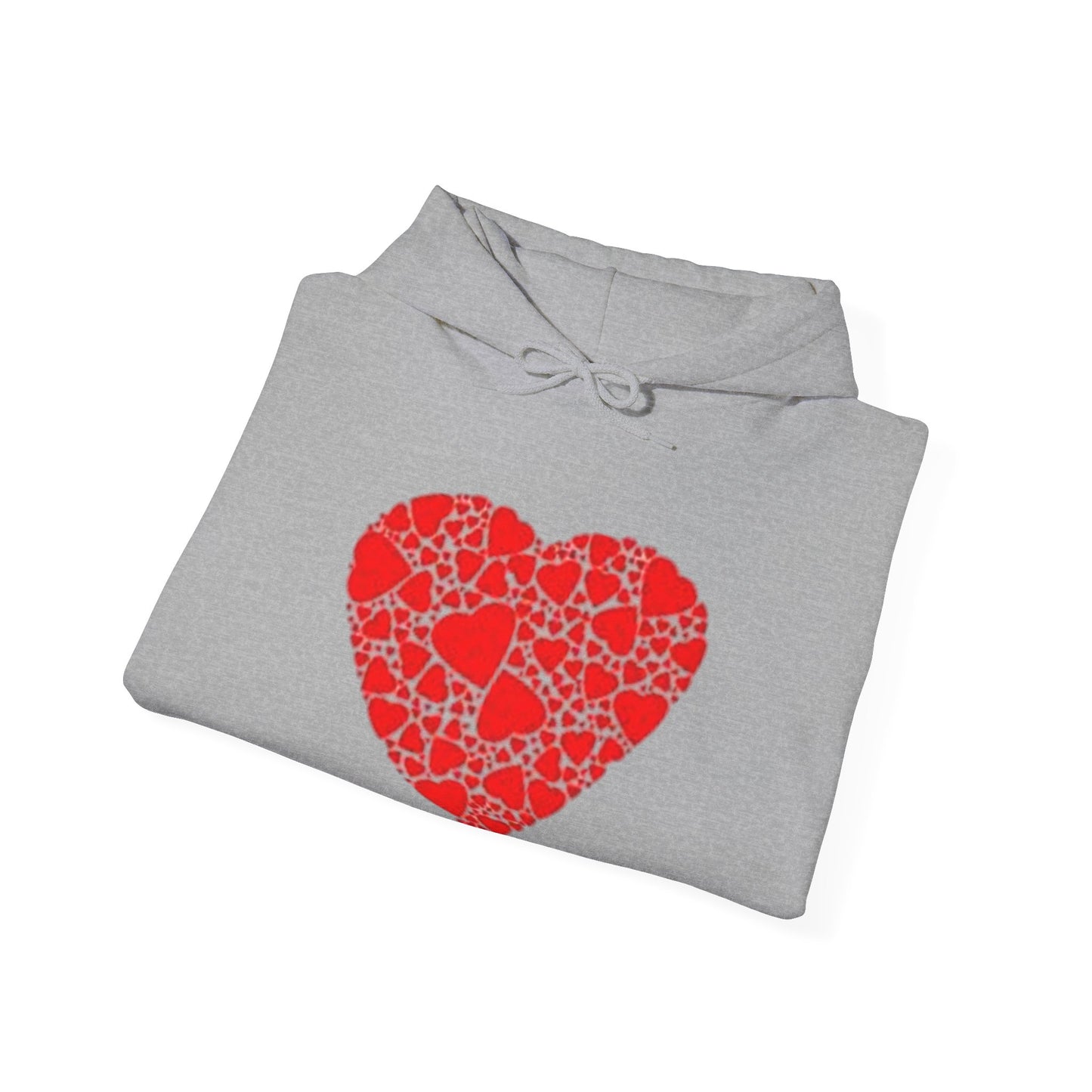 Colorful Parrot & Heart Hoodie - Unisex Heavy Blend Sweatshirt, Tropical Vibe Apparel, Perfect for Animal Lovers, Gift for Birthdays and Holidays