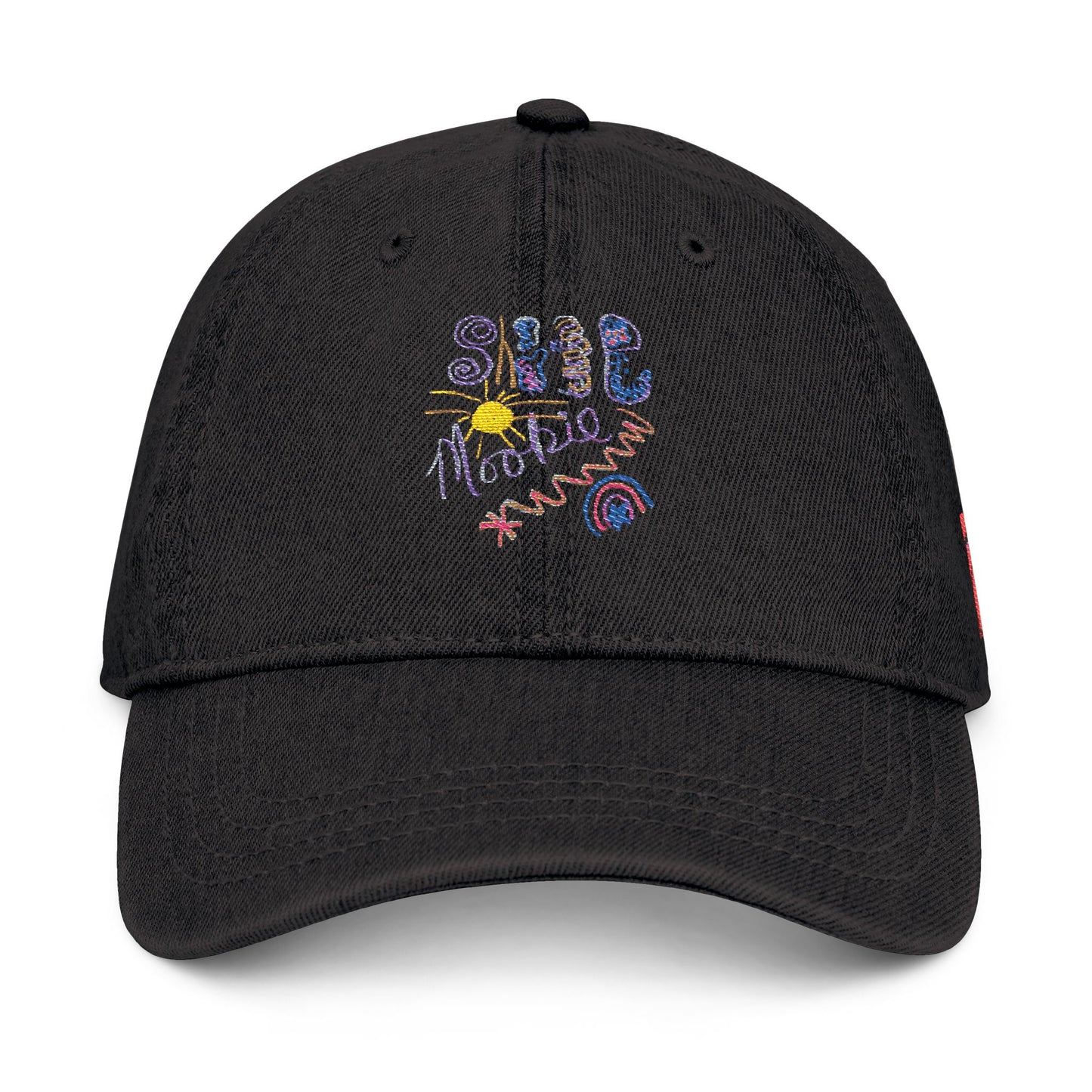 Denim Hat (Embroidery) Shookie Mookie USA Mary Jordan Red Rose