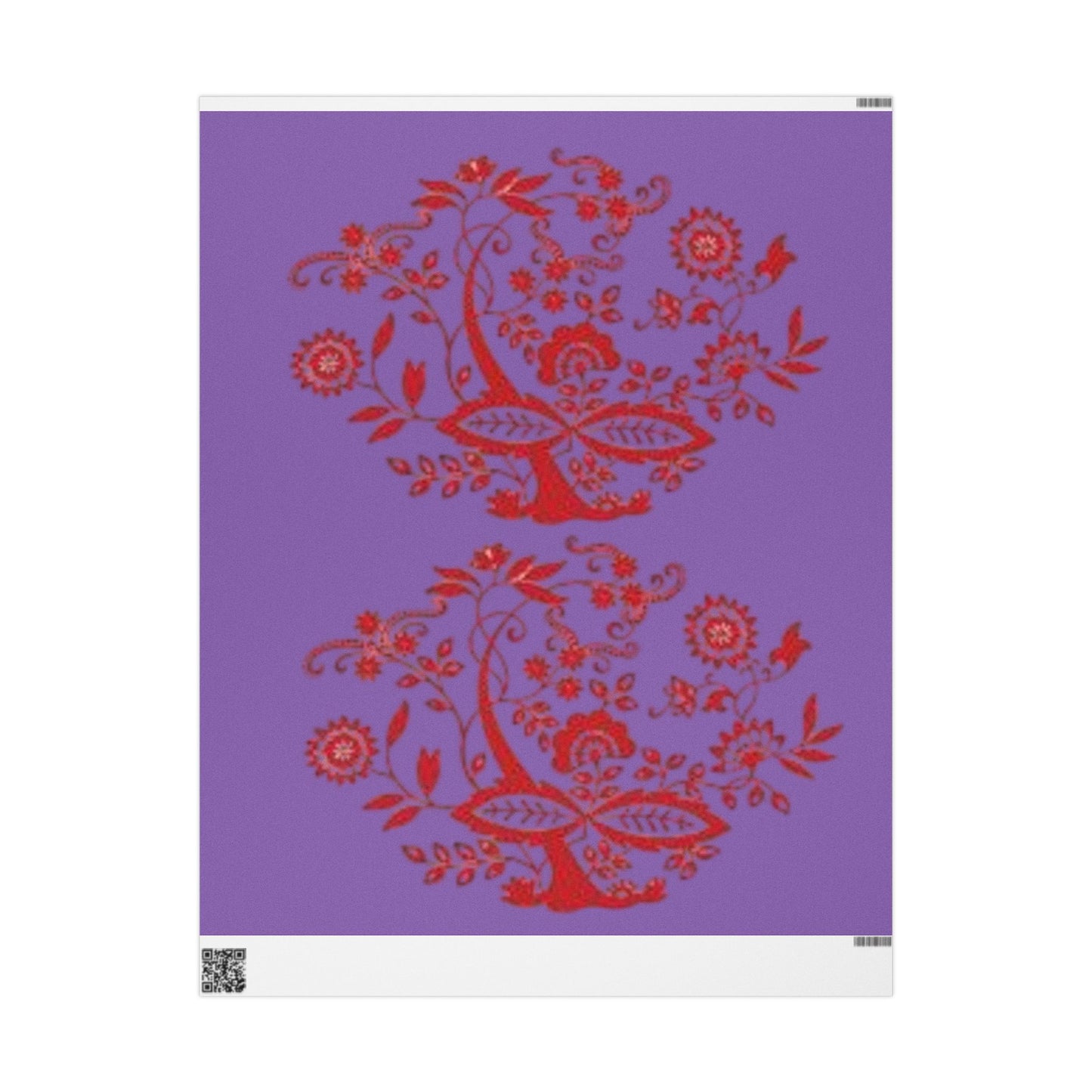 Papel de regalo floral vibrante para regalar | Diseño morado y rojo | Perfecto para cualquier ocasión