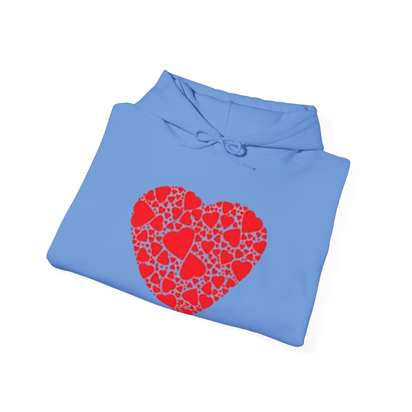 Colorful Parrot & Heart Hoodie - Unisex Heavy Blend Sweatshirt, Tropical Vibe Apparel, Perfect for Animal Lovers, Gift for Birthdays and Holidays