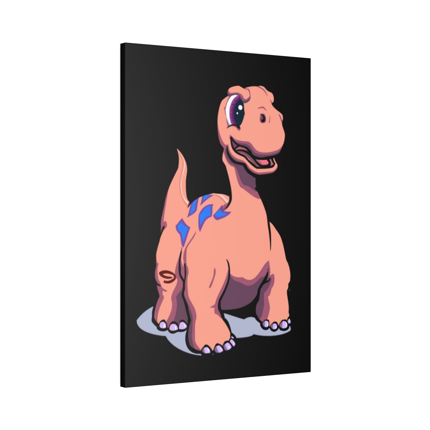 Lienzo estirado con fondo negro de dinosaurio, 1,5'', regalo de cumpleaños para niños pequeños y niños pequeños