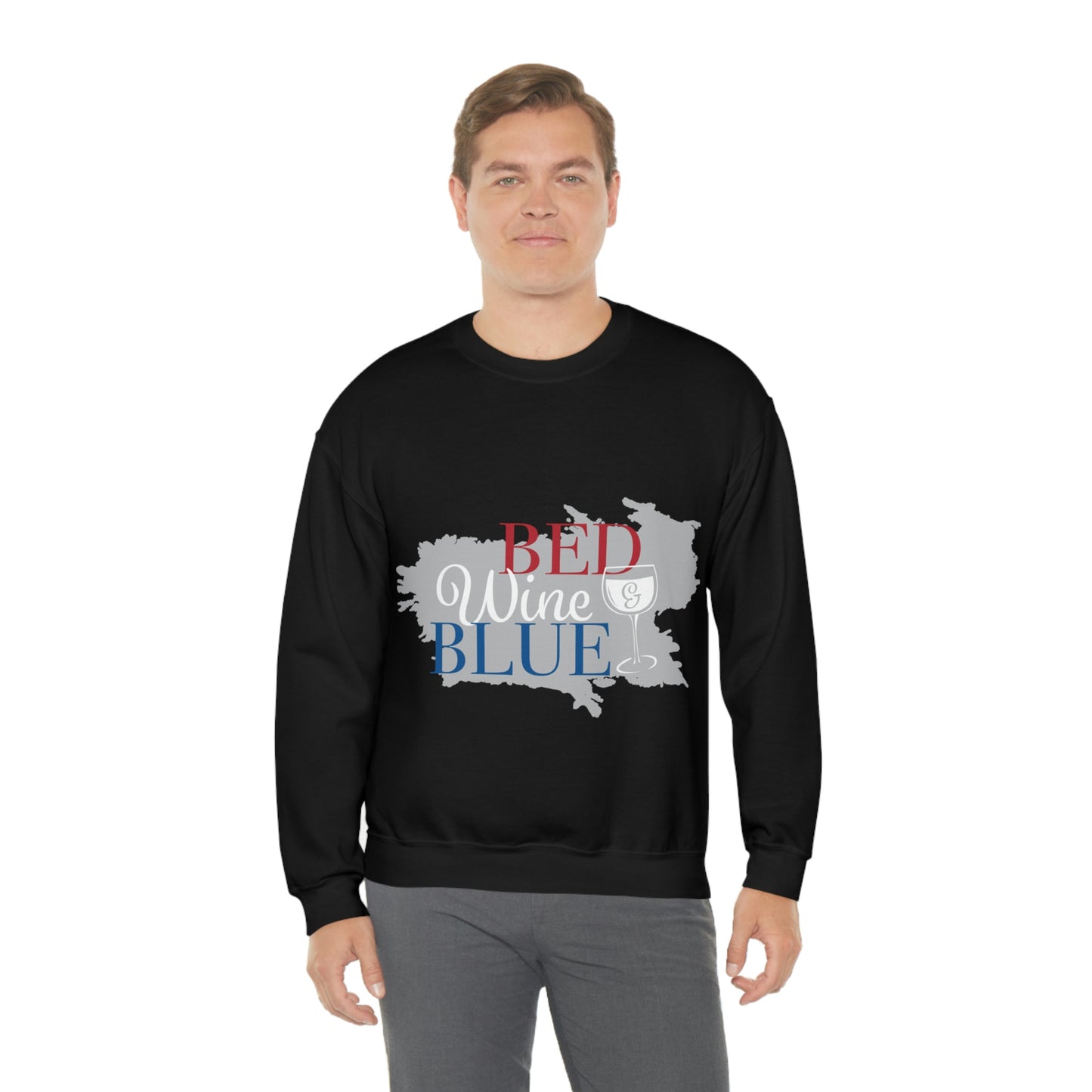 Sudadera de cuello redondo de color azul vino tinto ¡Voy a ir a una fiesta!