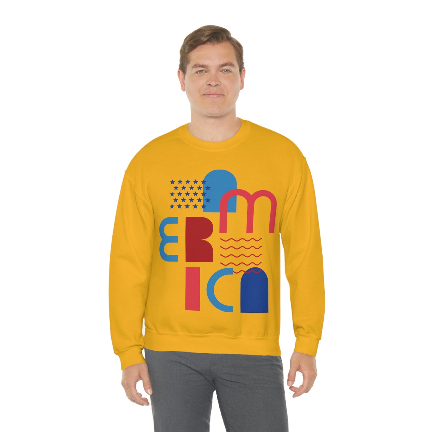 Sudadera con cuello redondo America ¡Luce fabulosa!