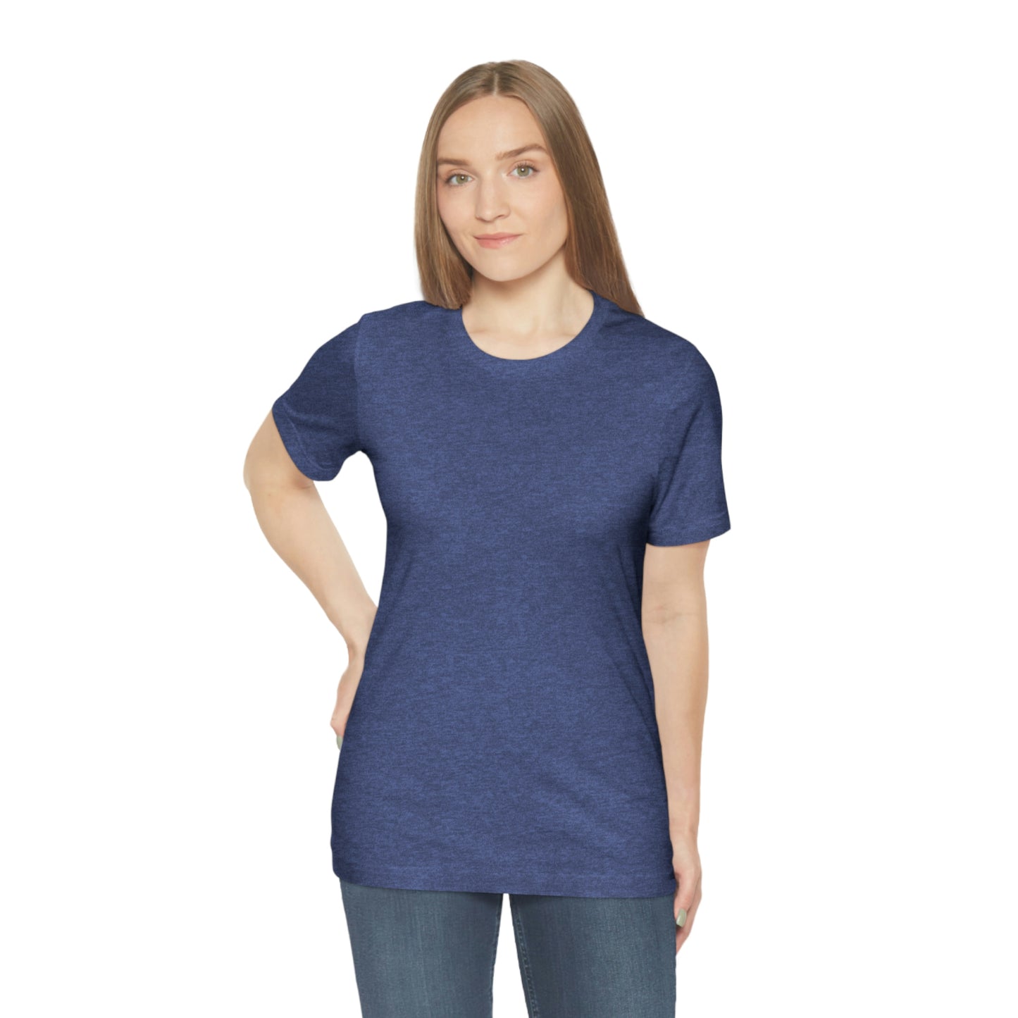 Camiseta unisex de manga corta Just Think para el trabajo, la escuela, los recados y las compras