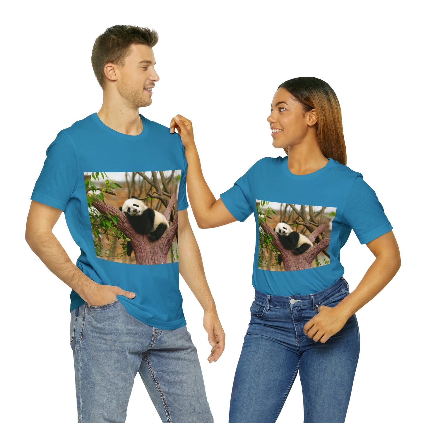 Camiseta de manga corta unisex con diseño de oso panda. Siéntete cómodo y acogedor al viajar a Canadá