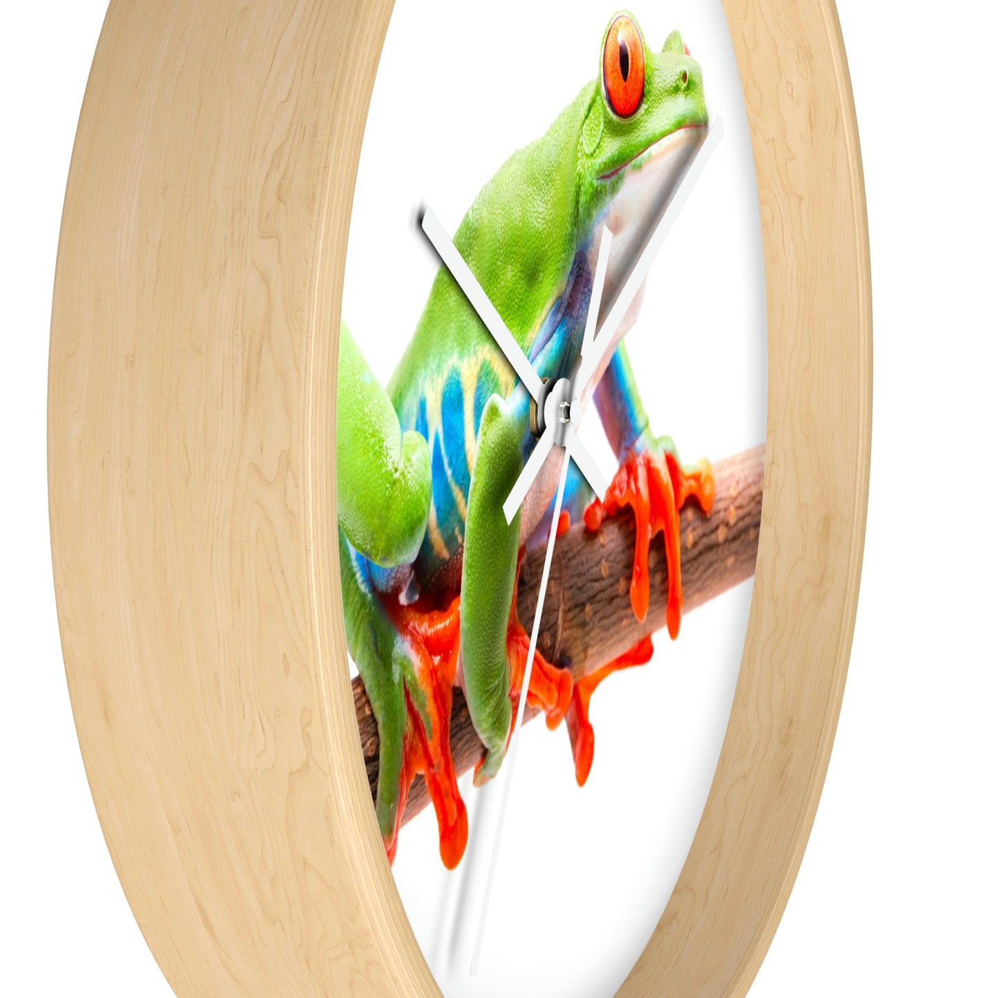 Reloj de pared con rana arbórea colorida ¡Me encanta esto!