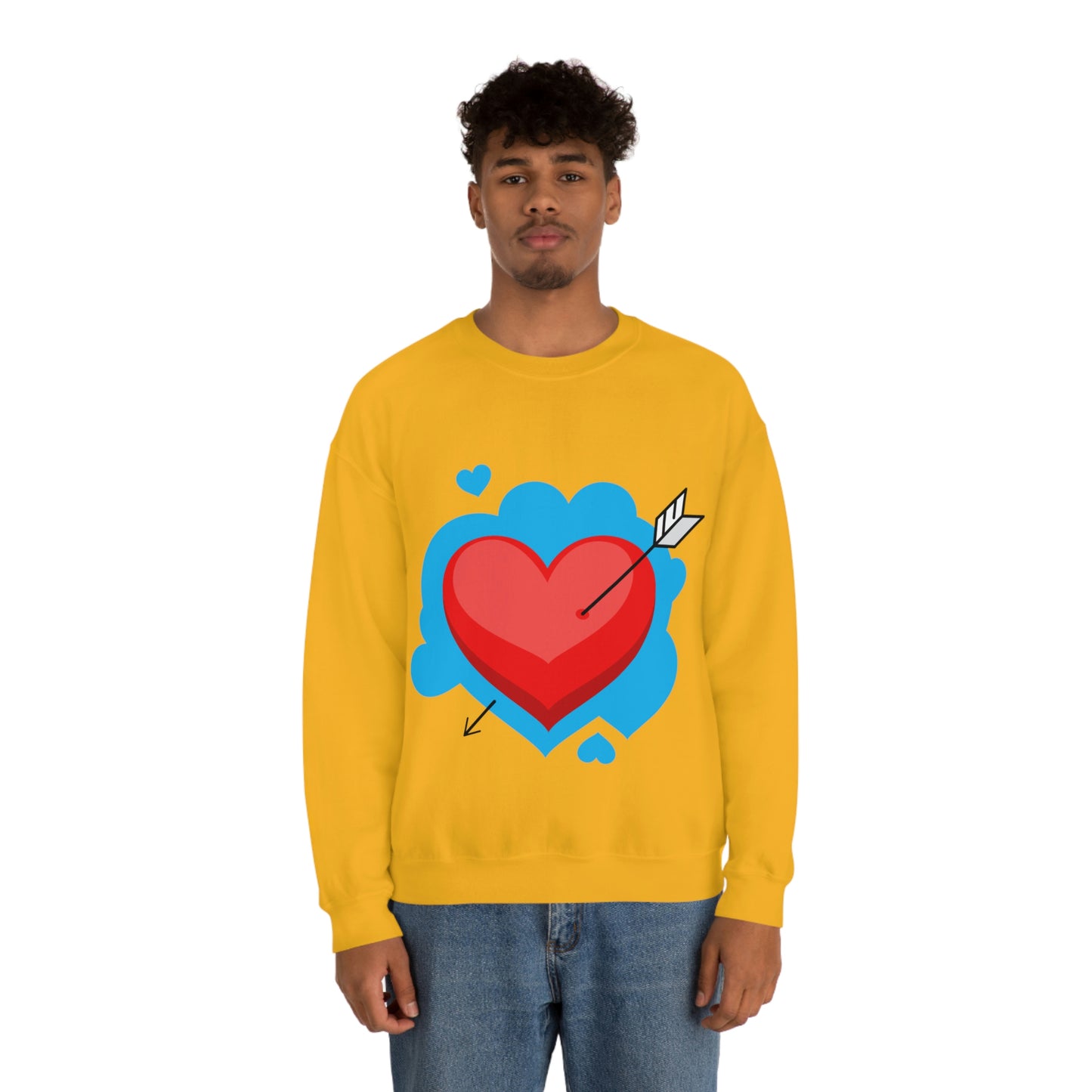 Sudadera con cuello redondo y corazón con flecha. ¡A mi hija le encanta esta sudadera!