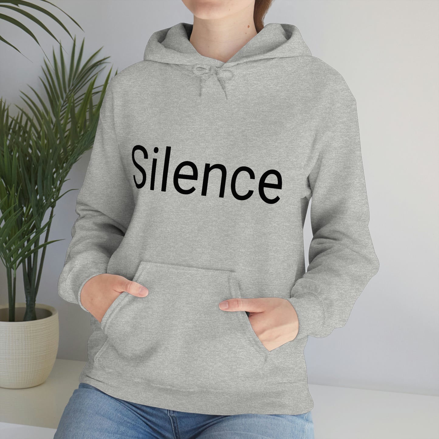 Sudadera unisex con capucha de mezcla pesada Sunset Silence Mamá quiere esta sudadera para su cumpleaños