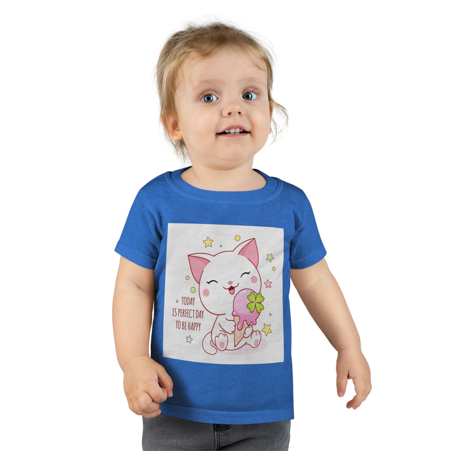 Camiseta para niño con gatito y cono de helado ¡Luce adorable hoy!
