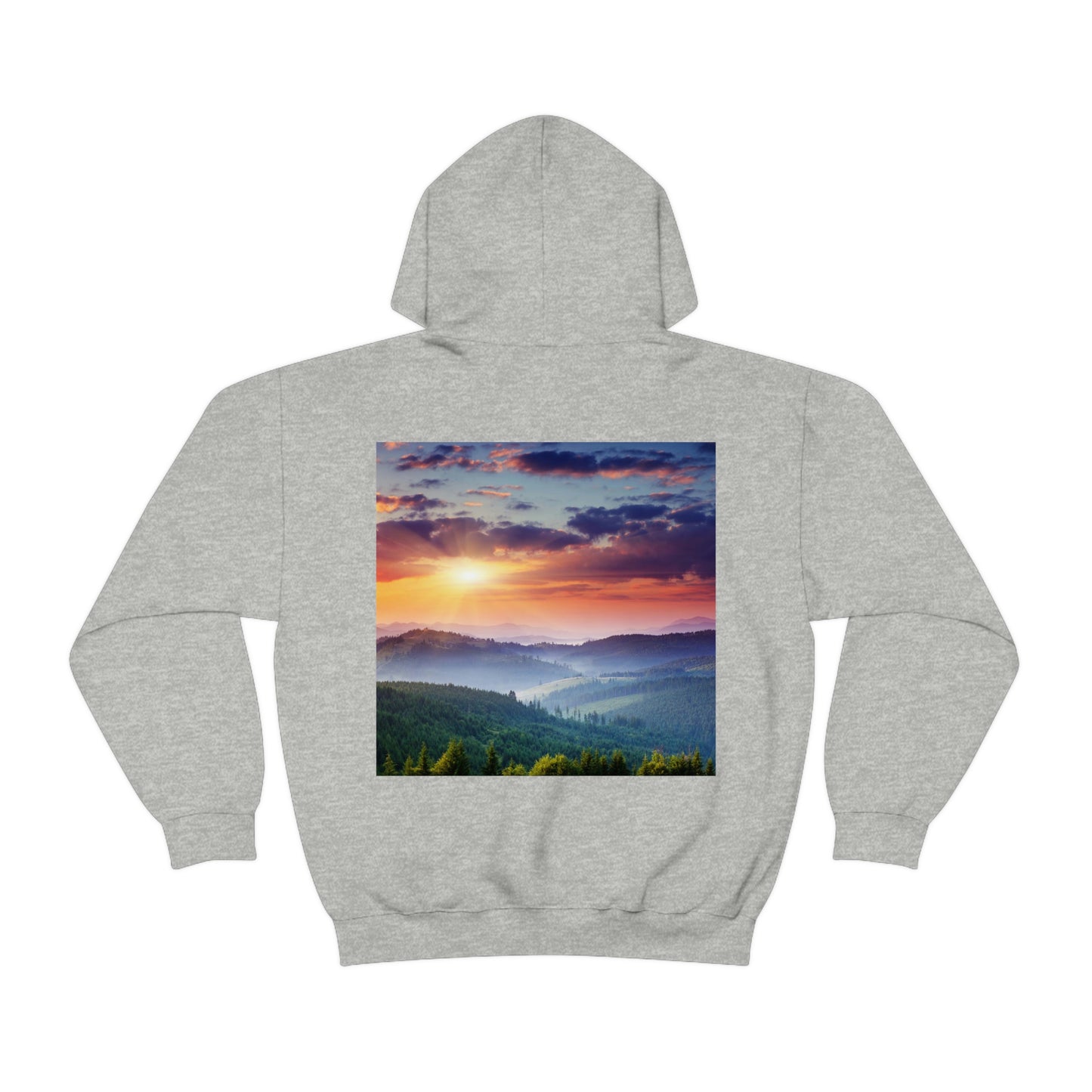 Sudadera unisex con capucha de mezcla pesada Sunset Silence Mamá quiere esta sudadera para su cumpleaños