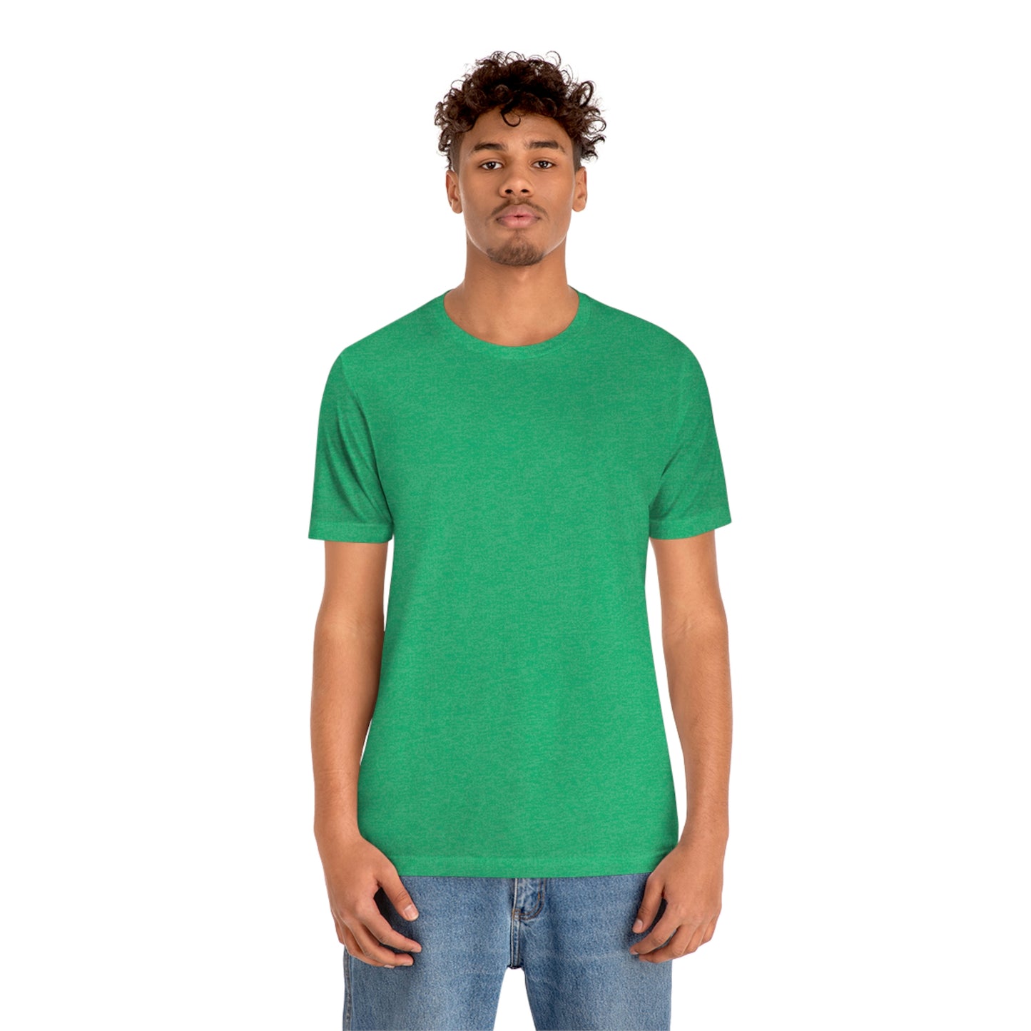 Camiseta unisex de manga corta Just Think para el trabajo, la escuela, los recados y las compras