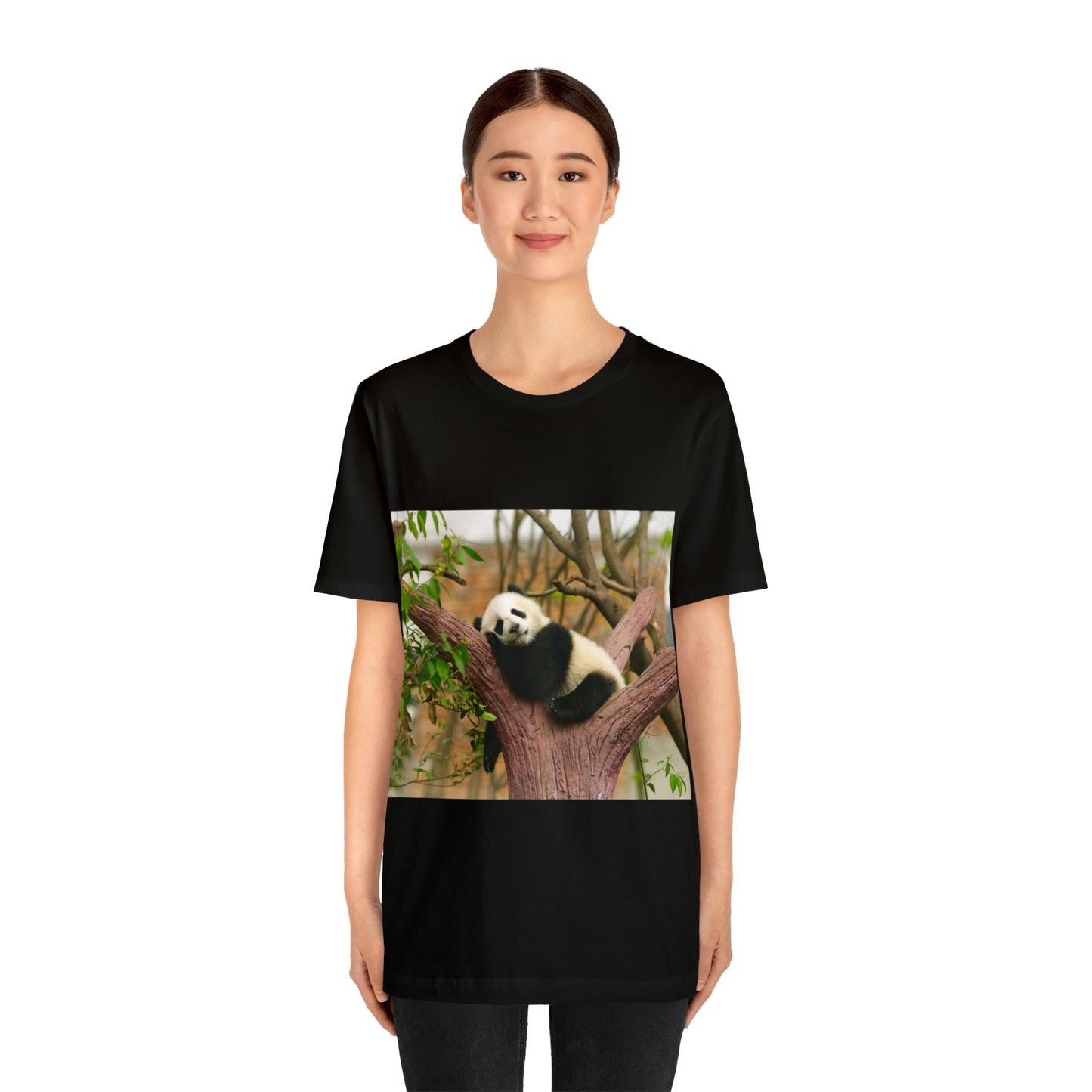 Camiseta de manga corta unisex con diseño de oso panda. Siéntete cómodo y acogedor al viajar a Canadá