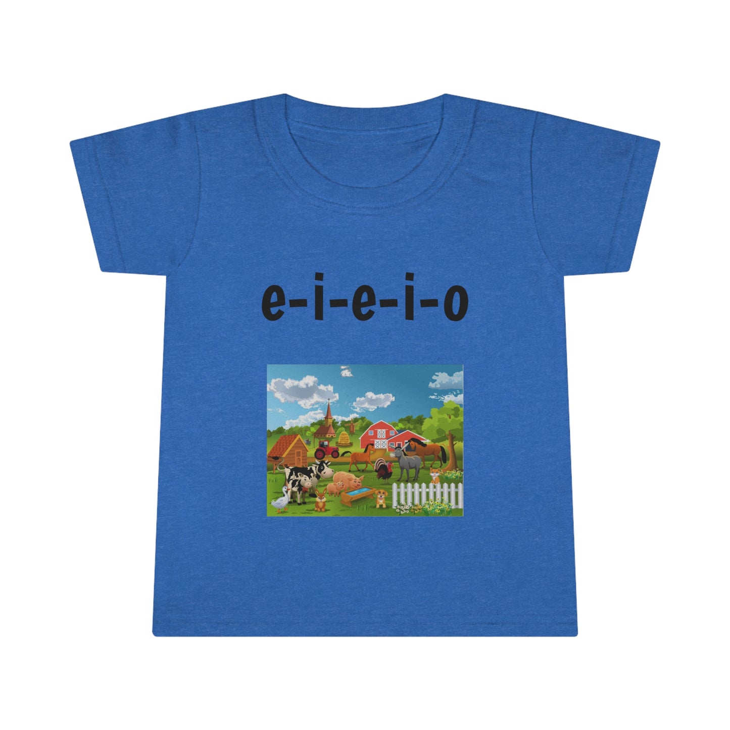 Camiseta infantil con animales de granja de eieio