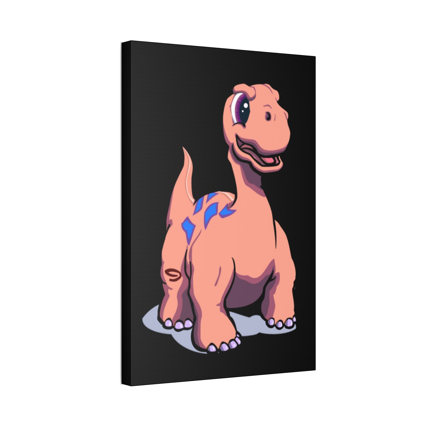 Lienzo estirado con fondo negro de dinosaurio, 1,5'', regalo de cumpleaños para niños pequeños y niños pequeños