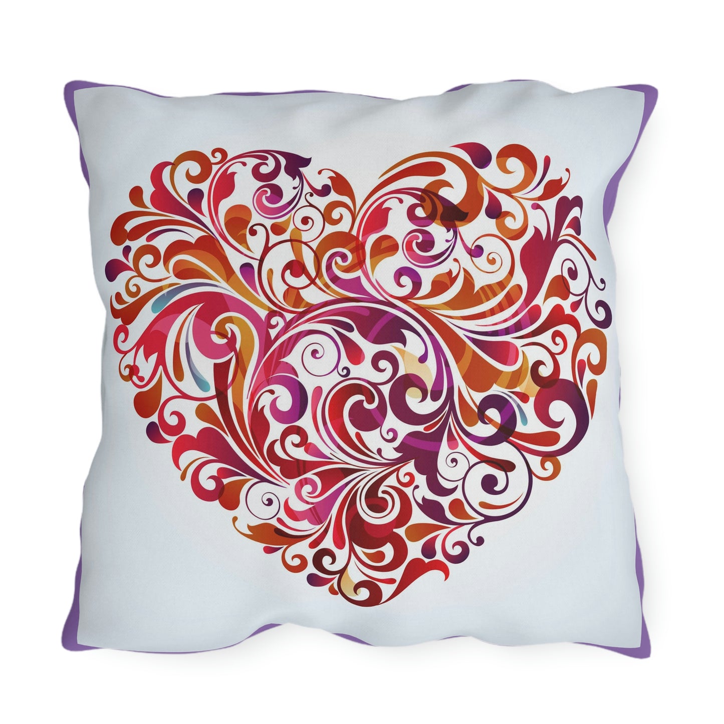 No, yo no hice esas almohadas de exterior con forma de corazón.
