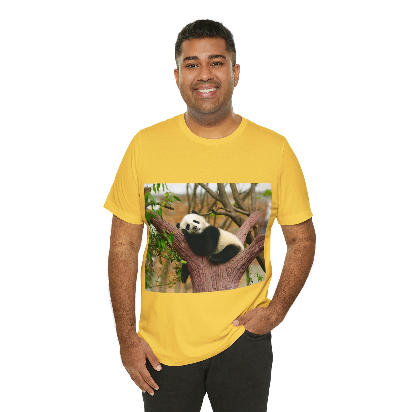 Camiseta de manga corta unisex con diseño de oso panda. Siéntete cómodo y acogedor al viajar a Canadá