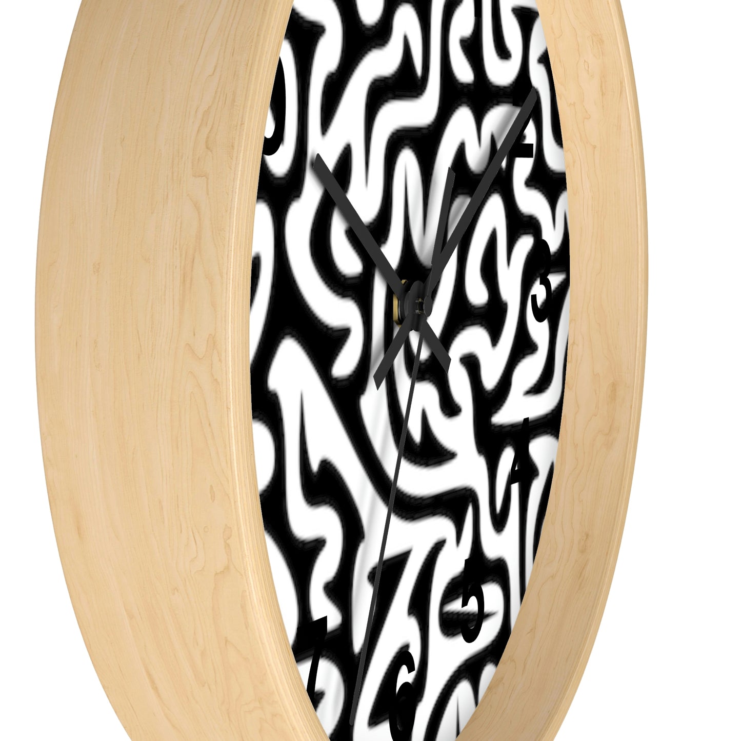 Reloj de pared en blanco y negro con laberinto para el hogar, la cocina, el baño y el negocio. Regalo
