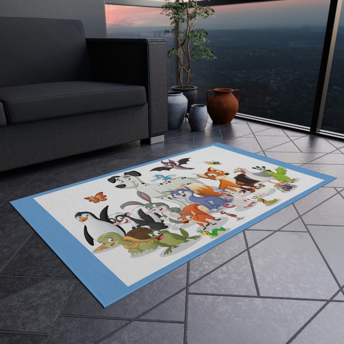 Alfombra para exterior con dibujos de animales ¡A los niños les encantará esta alfombra!