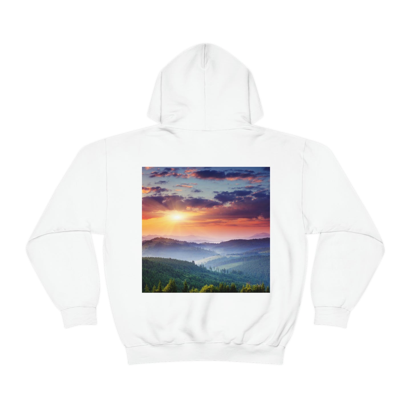 Sudadera unisex con capucha de mezcla pesada Sunset Silence Mamá quiere esta sudadera para su cumpleaños
