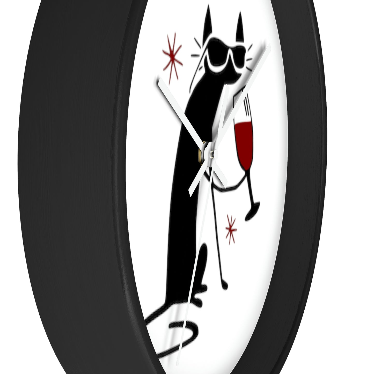 Reloj de pared de gato negro ¡Un regalo maravilloso!