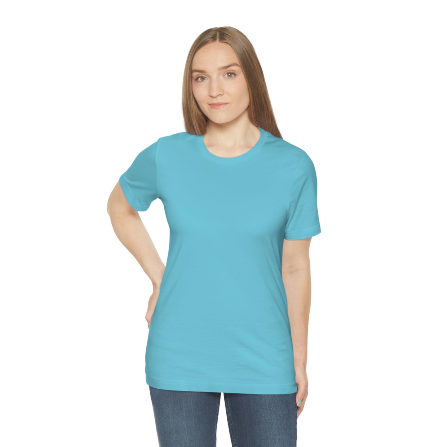 Camiseta unisex de manga corta Just Think para el trabajo, la escuela, los recados y las compras