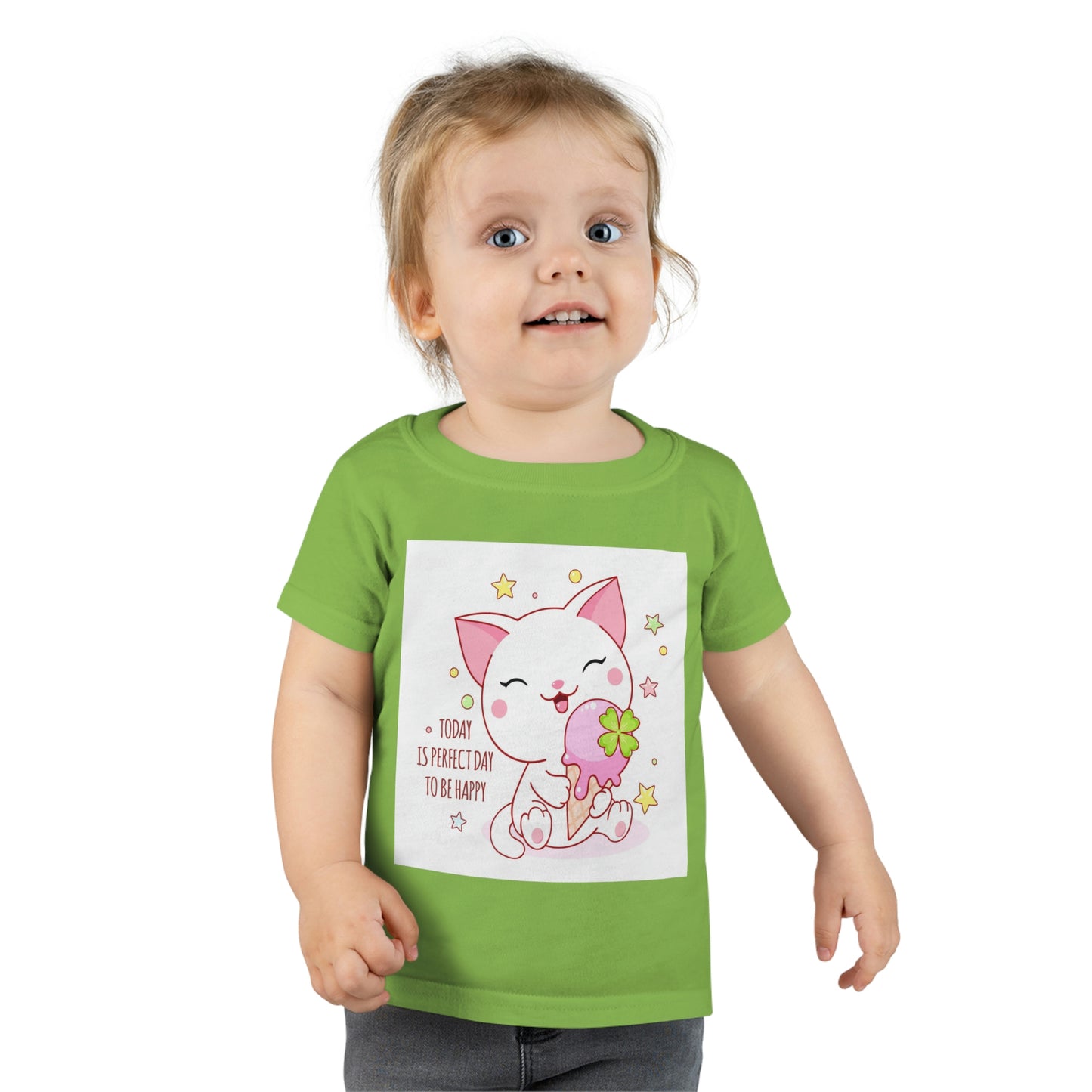 Camiseta para niño con gatito y cono de helado ¡Luce adorable hoy!