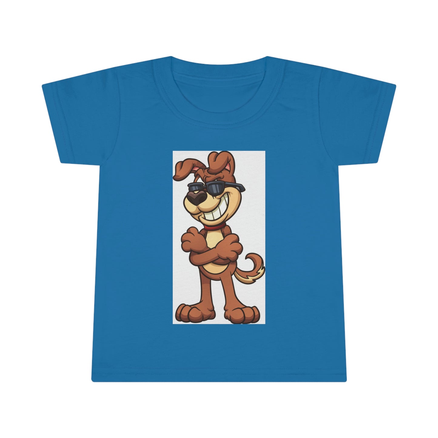 Camiseta para niño con perro sonriente con gafas de sol