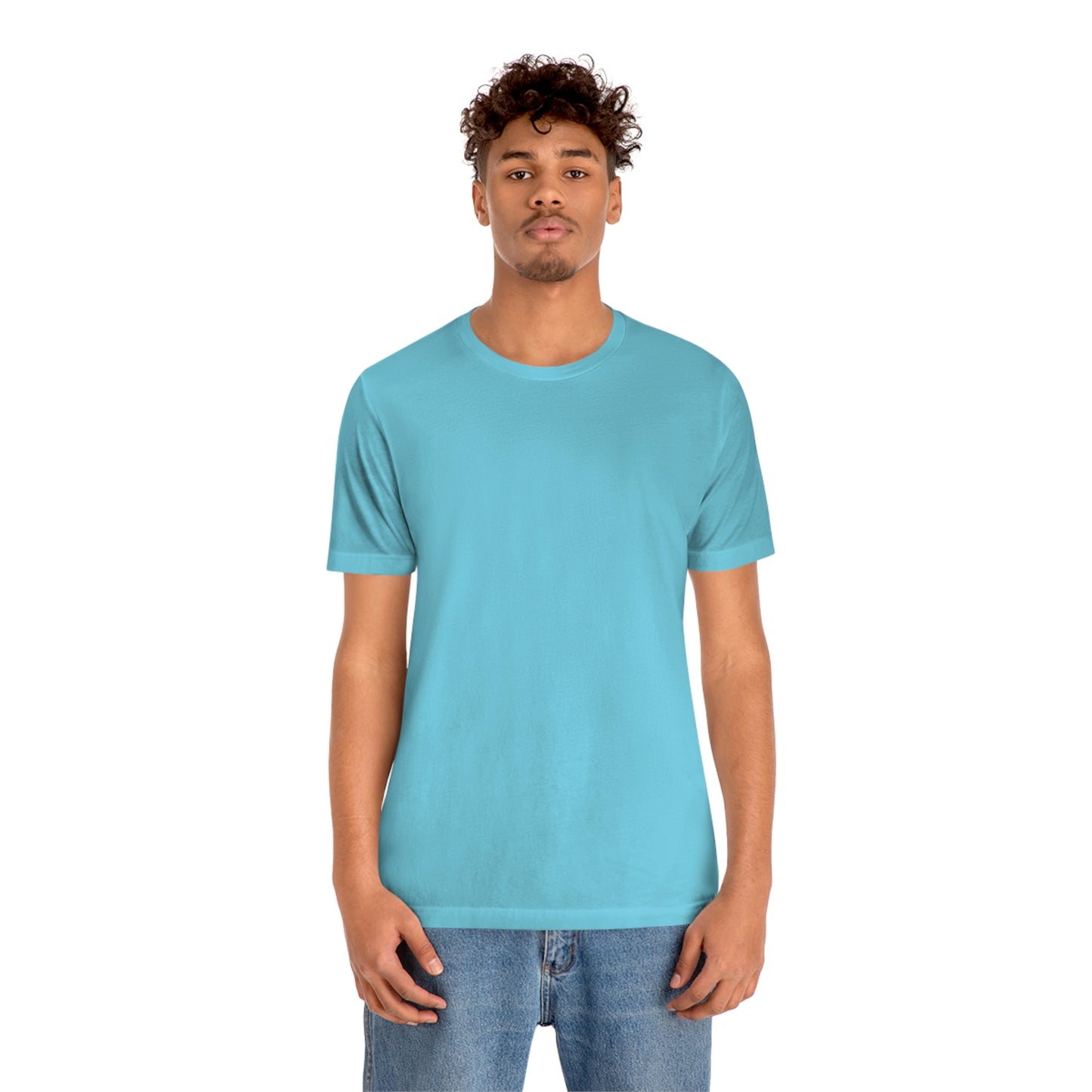 Camiseta unisex de manga corta Just Think para el trabajo, la escuela, los recados y las compras