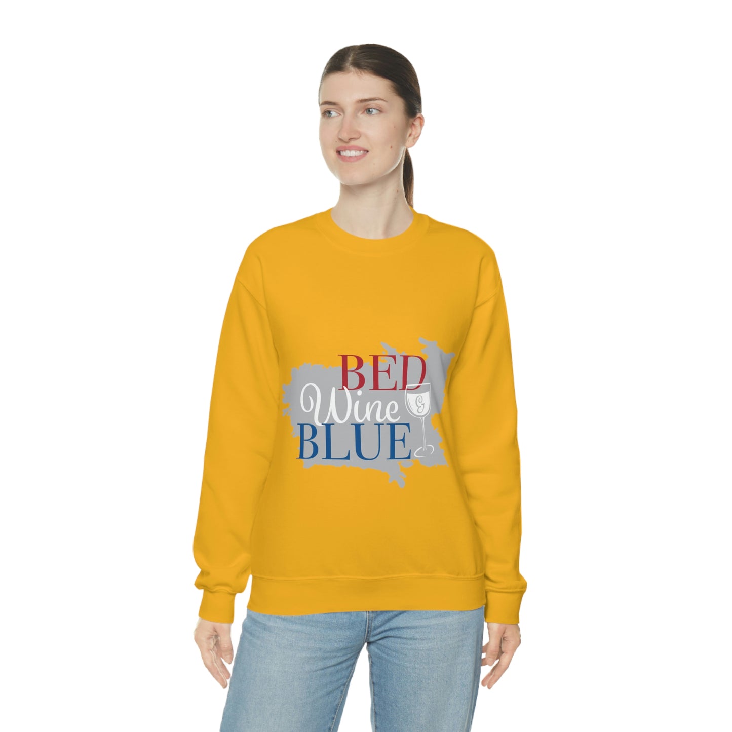 Sudadera de cuello redondo de color azul vino tinto ¡Voy a ir a una fiesta!