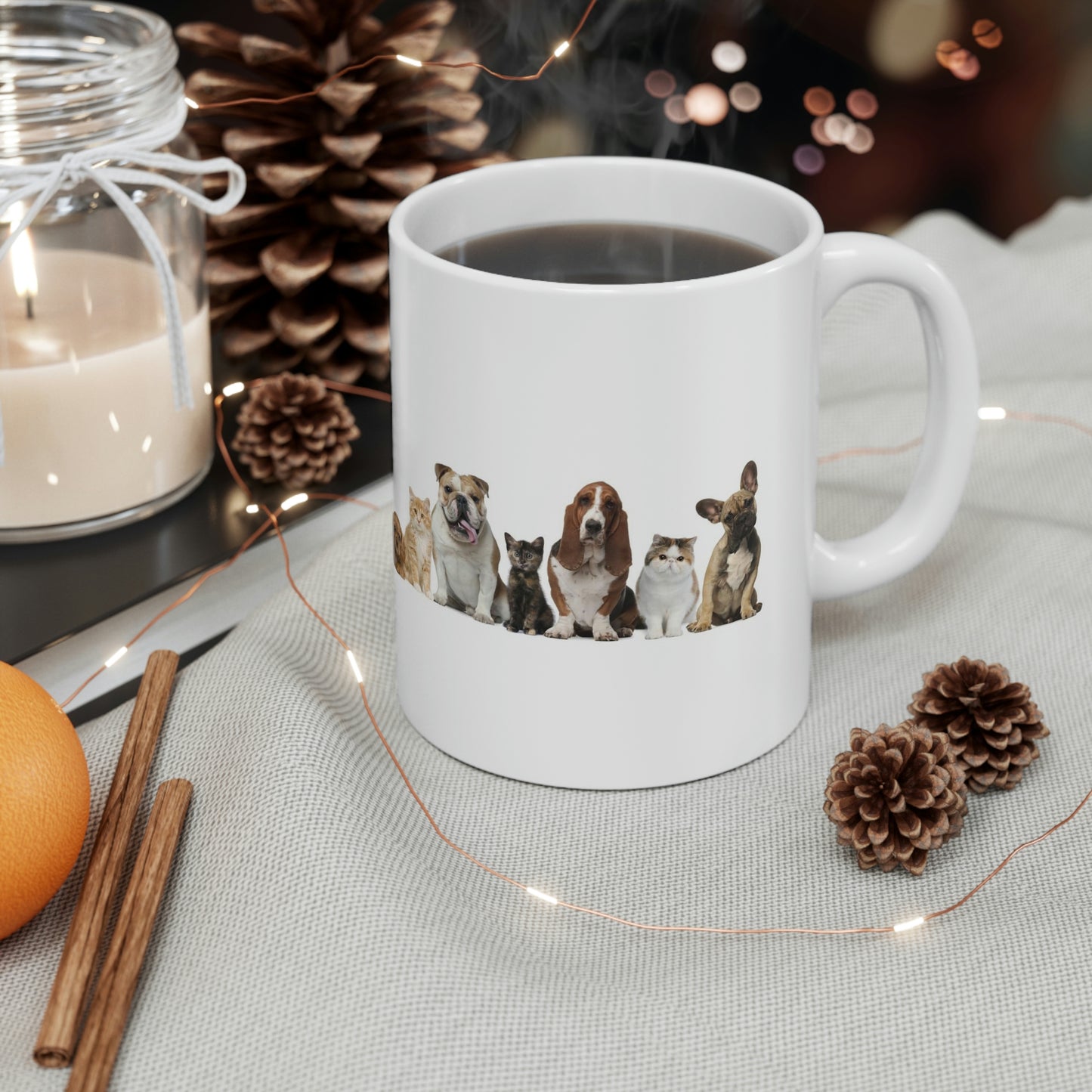 Taza de cerámica para perros y gatos, 11 oz, ideal para café, té, refrescos, helados, zapateros, sopas