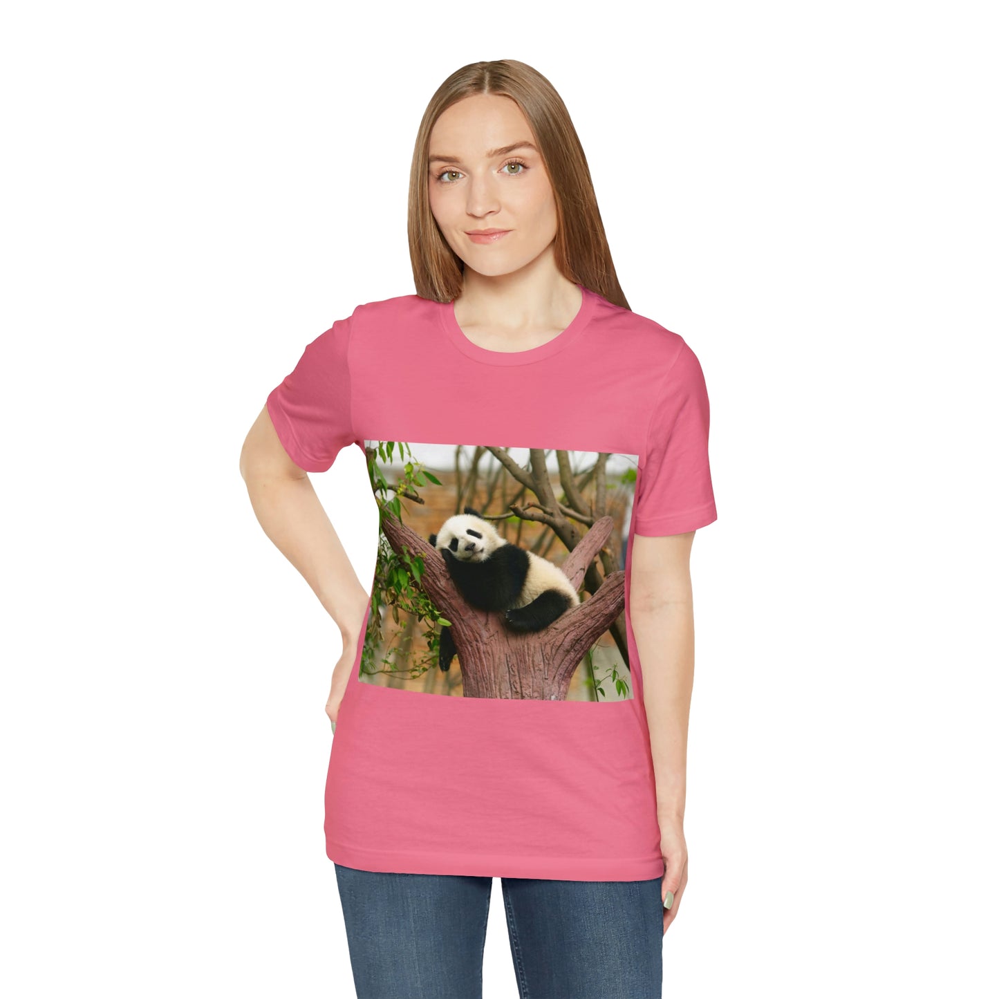 Camiseta de manga corta unisex con diseño de oso panda. Siéntete cómodo y acogedor al viajar a Canadá