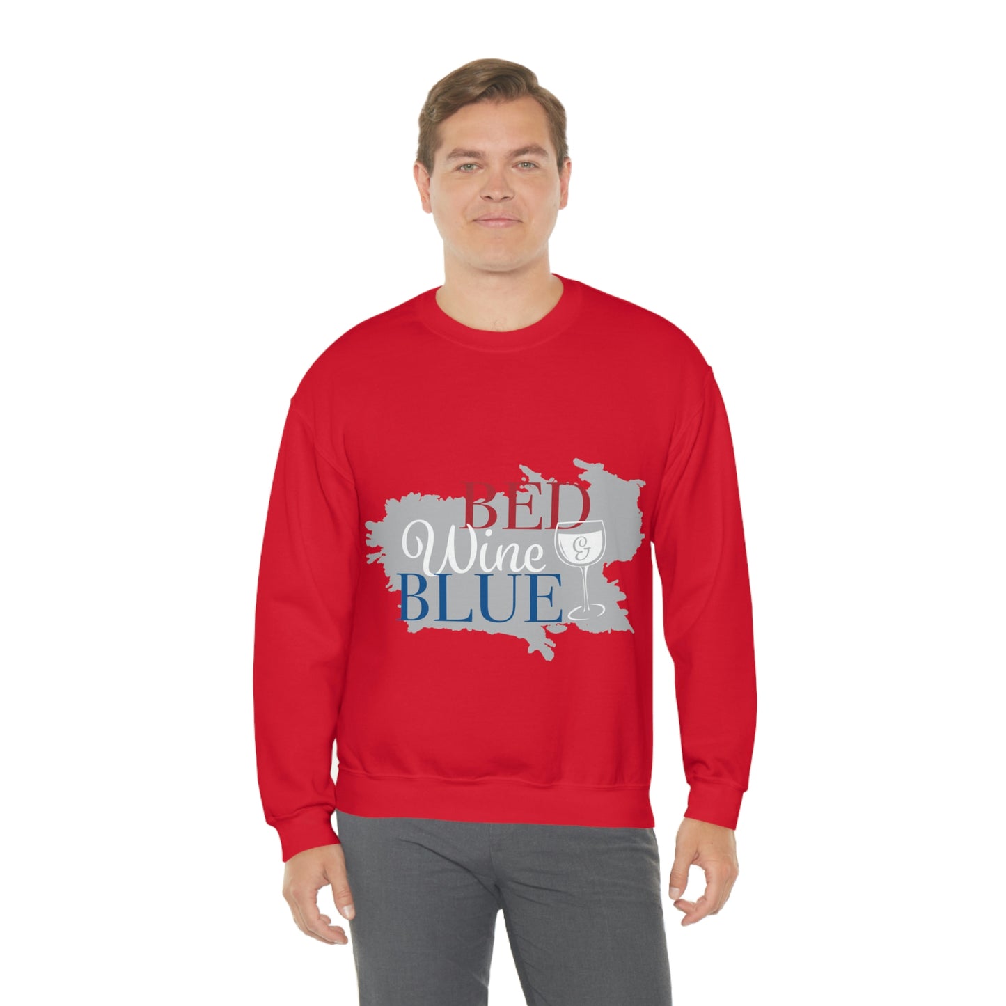 Sudadera de cuello redondo de color azul vino tinto ¡Voy a ir a una fiesta!