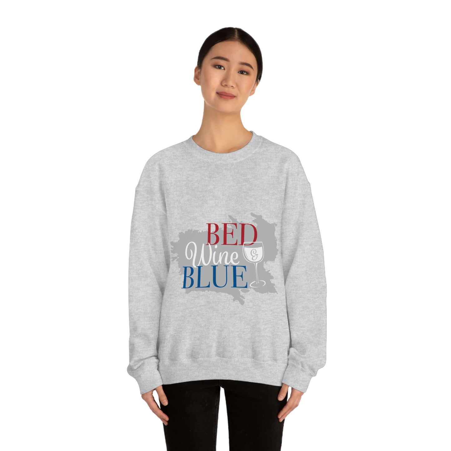 Sudadera de cuello redondo de color azul vino tinto ¡Voy a ir a una fiesta!