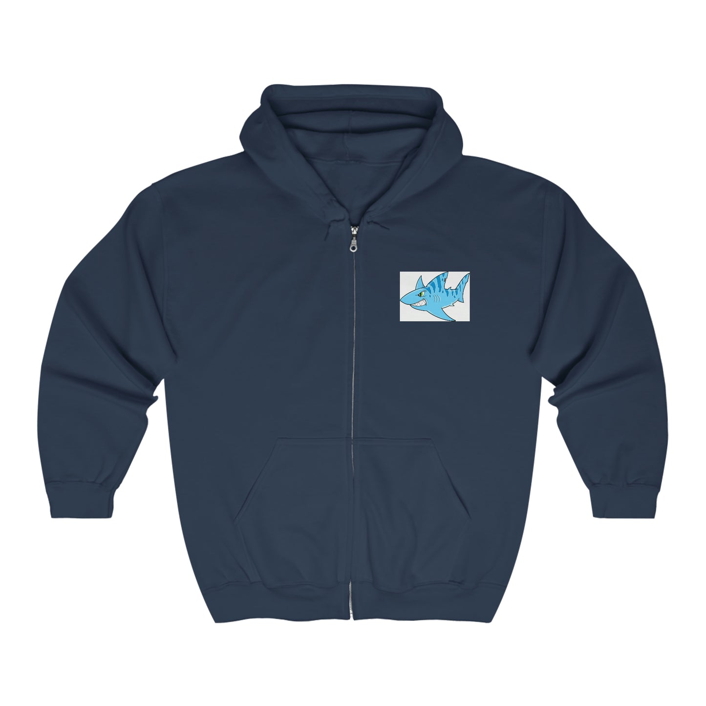 Nada con tiburones, te comerán Sudadera unisex de mezcla pesada con capucha y cremallera completa Regalo
