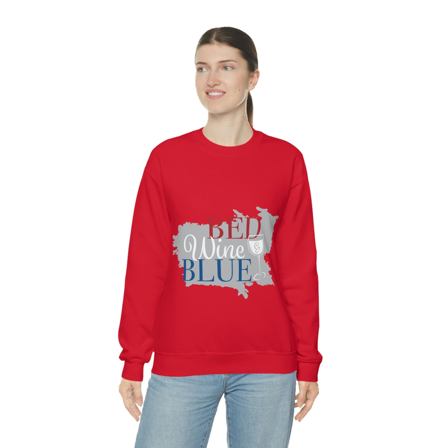 Sudadera de cuello redondo de color azul vino tinto ¡Voy a ir a una fiesta!