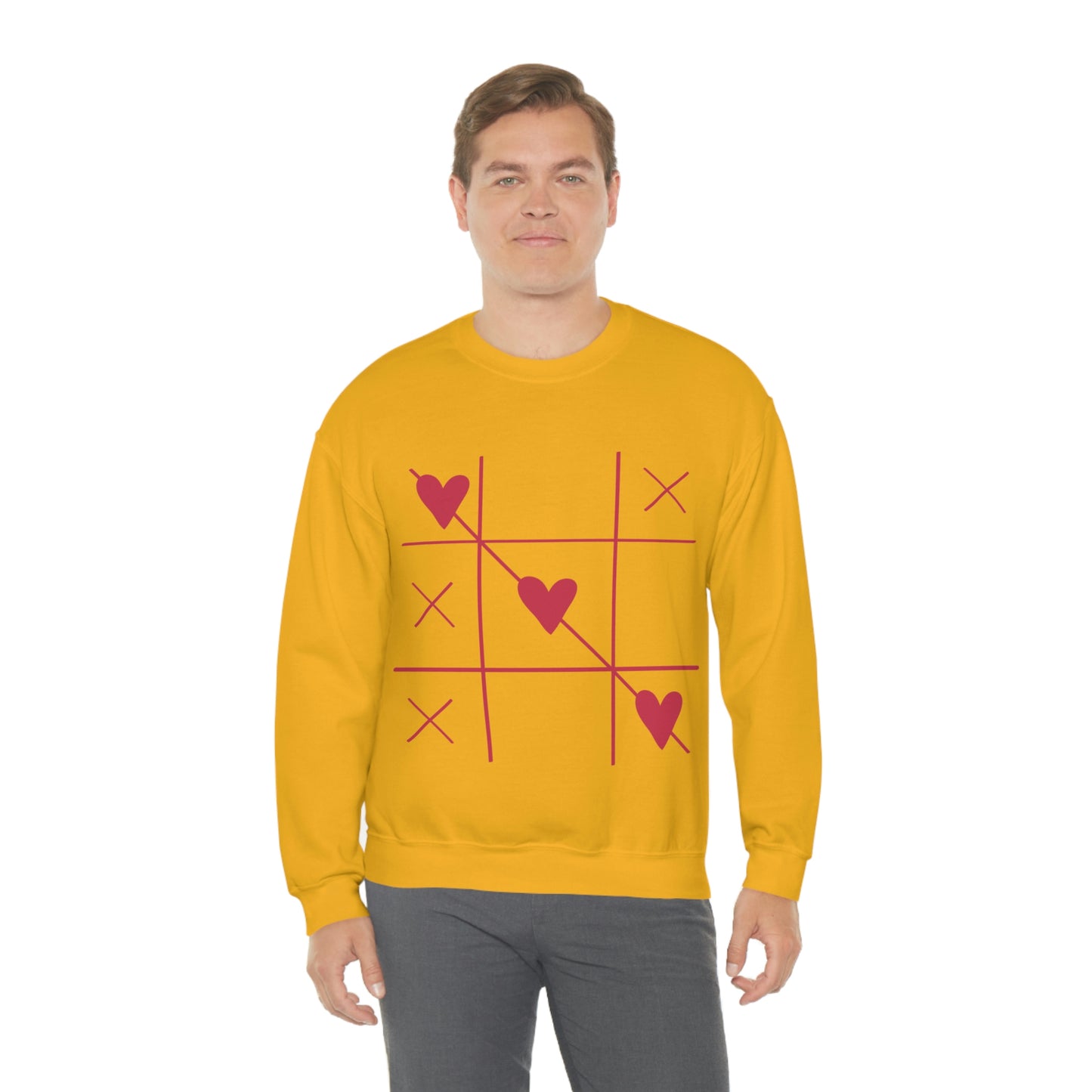 Sudadera con cuello redondo Tic Tac Toe ¡Me encanta mi regalo de cumpleaños!
