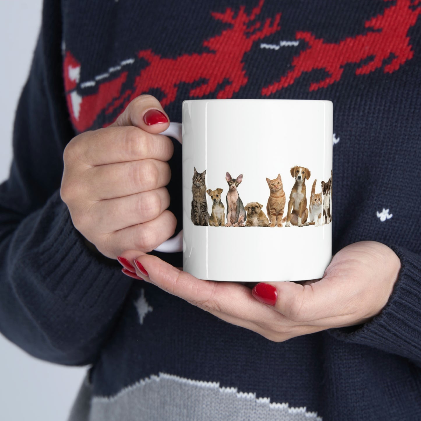 Taza de cerámica para perros y gatos, 11 oz, ideal para café, té, refrescos, helados, zapateros, sopas