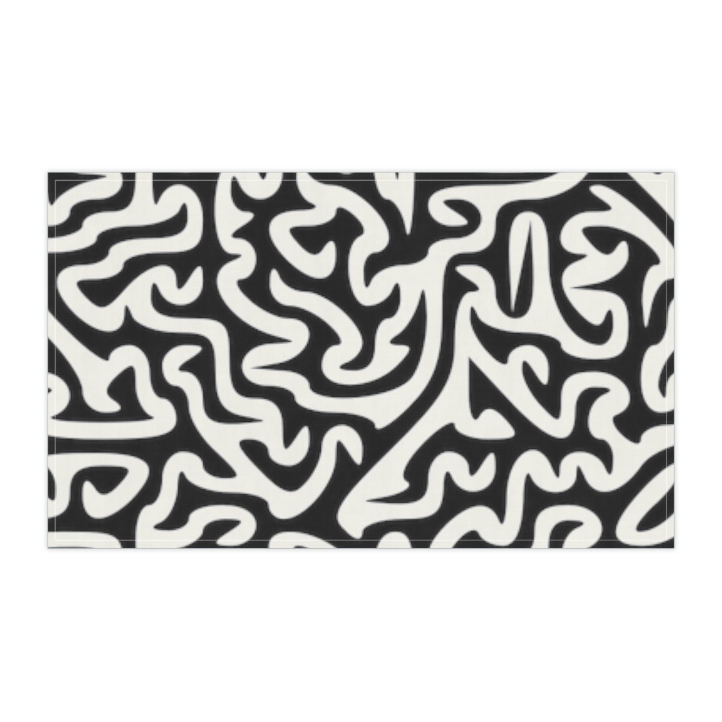 Toalla de cocina en blanco y negro con laberinto, manteles individuales para cocinar platos, platos secos