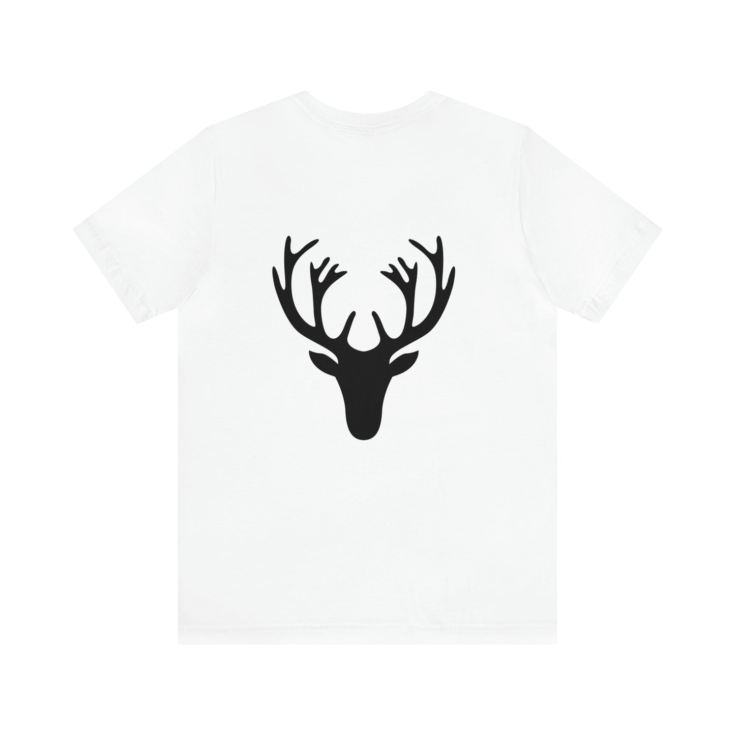 Silhouette of Deer. Unisex Jersey Short Sleeve T-Shirt. Size: Small through 3 Extra large. Color: White. Price: $35.00. Soft against your skin. Comfortable to wear every day of the year. Traveling to Georgia this weekend in my T-shirt from Shookie Mookie.