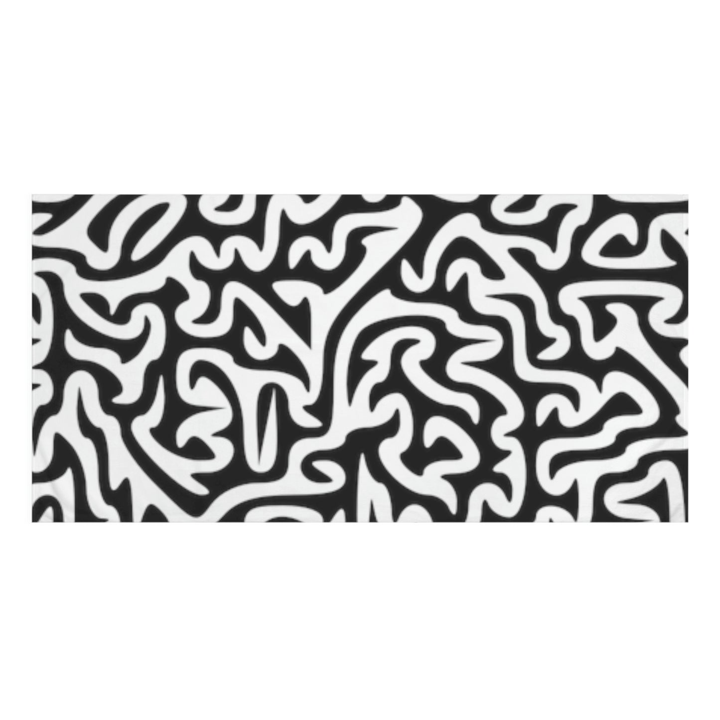 Lámpara a juego con alfombra, reloj y pijama en algodón de visón blanco y negro de Maze